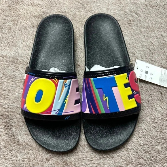 Adidas Men Adilette Pride Slide Sandals Black New With Tags - Picture 8 of 12